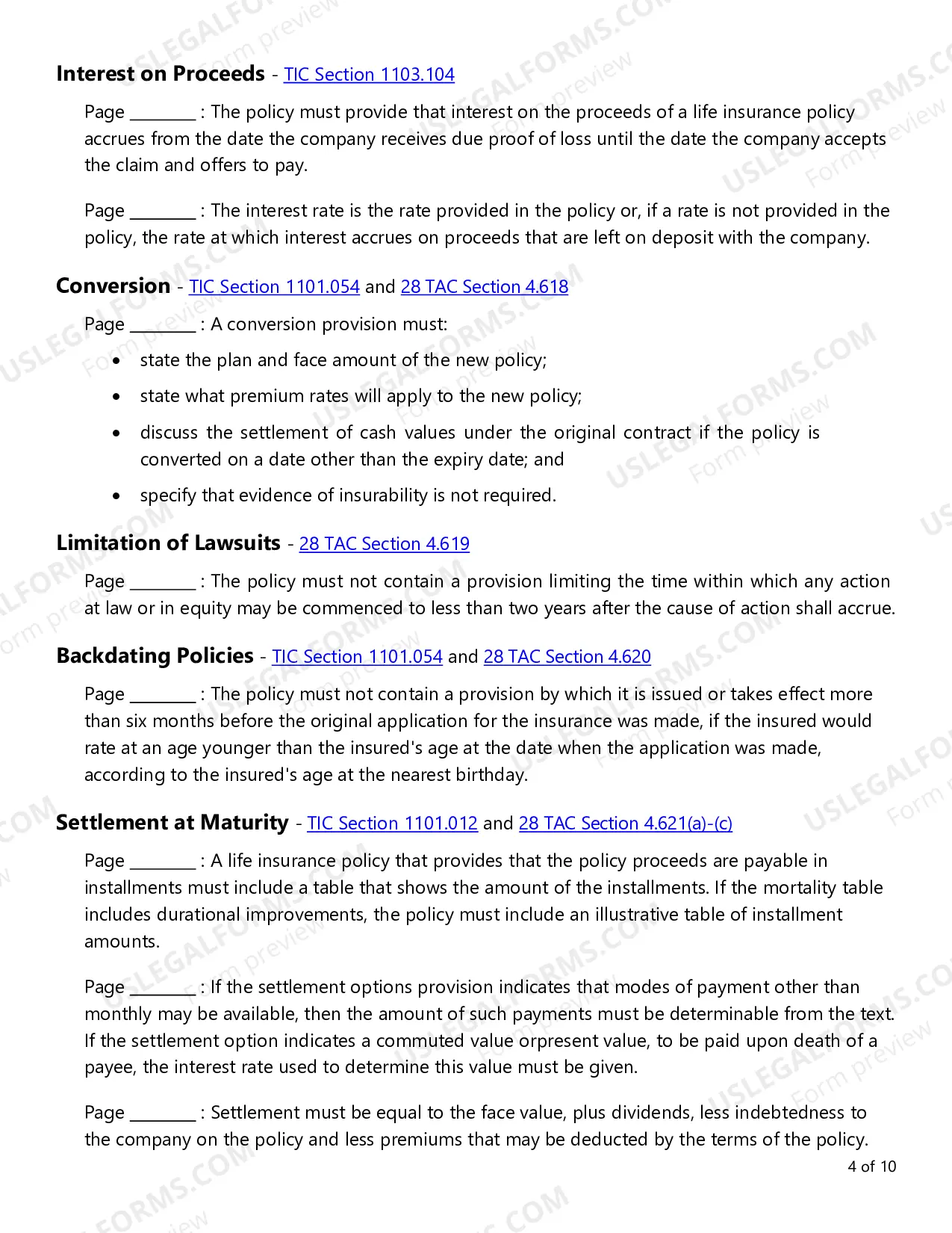 Preview Individual Term and Whole Life Checklist