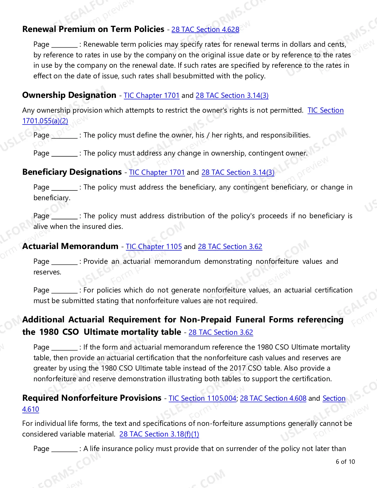 Preview Individual Term and Whole Life Checklist