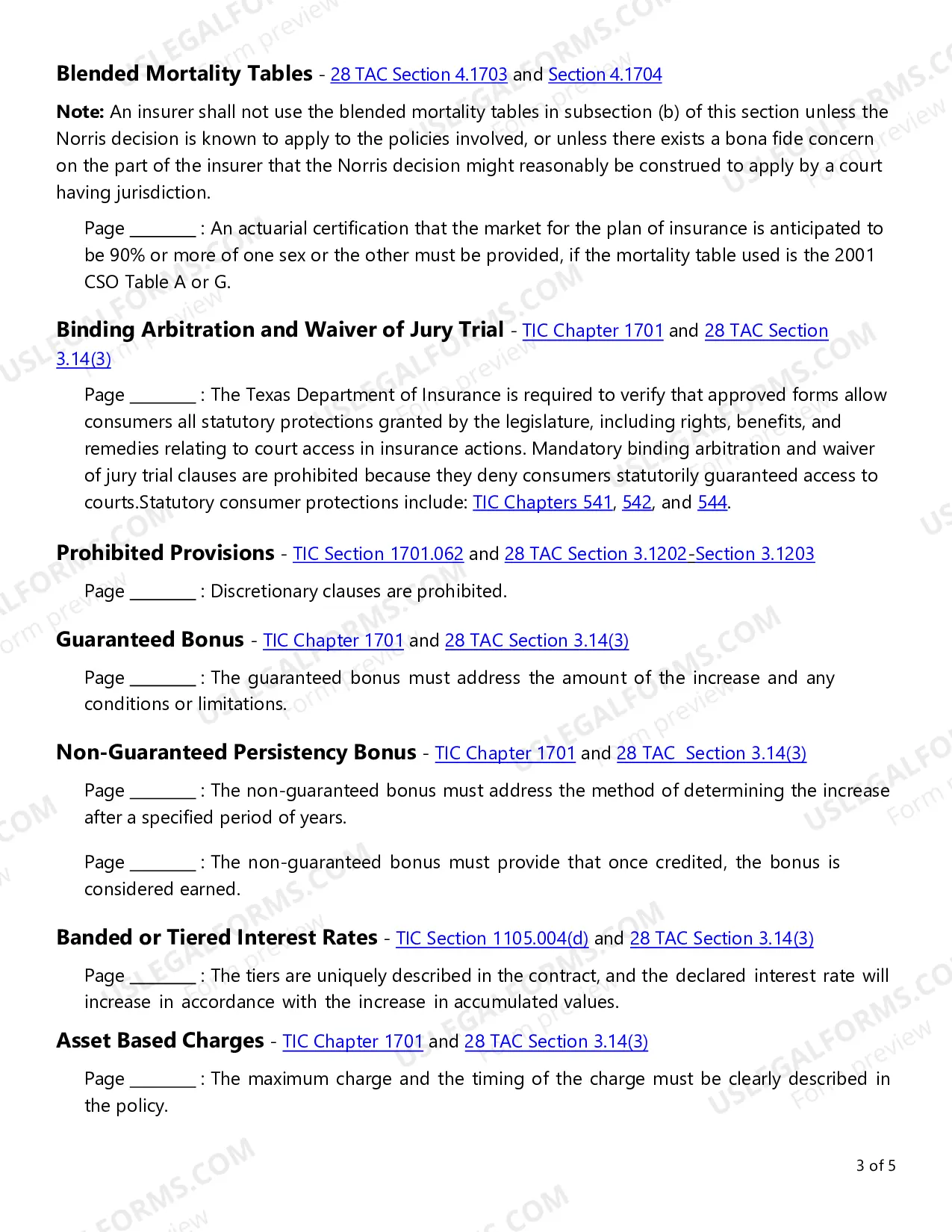 Preview Universal Life Insurance Checklist