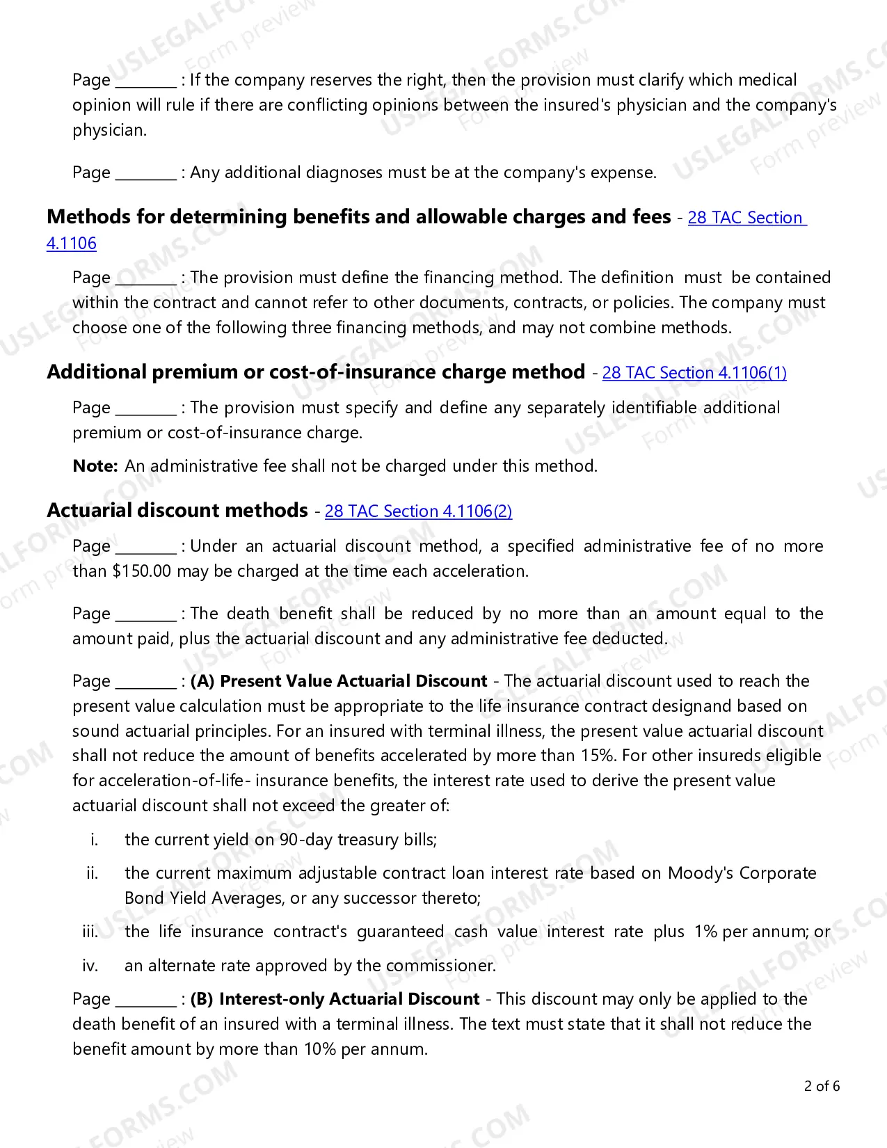 Preview Accelerated Death Benefits Checklist