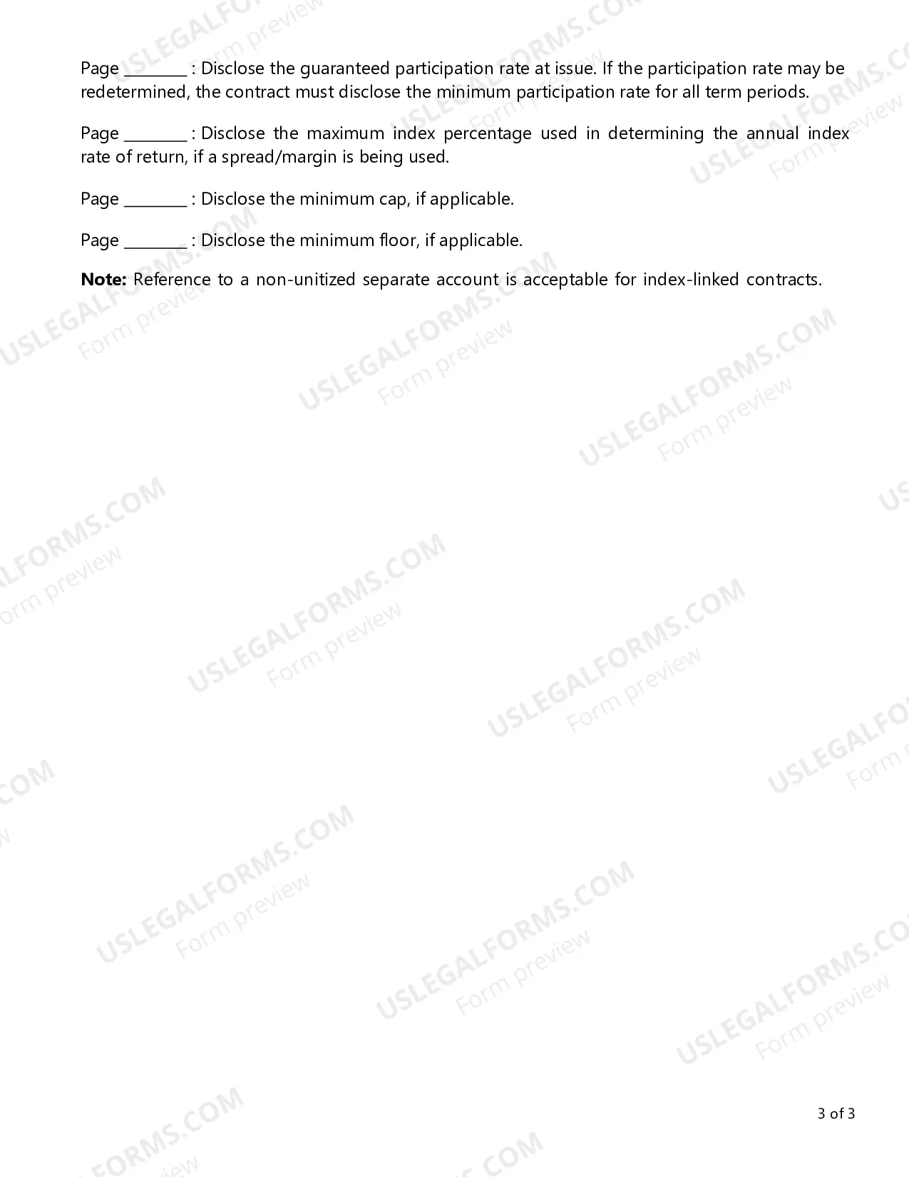 Preview Index-Linked Crediting Features Checklist