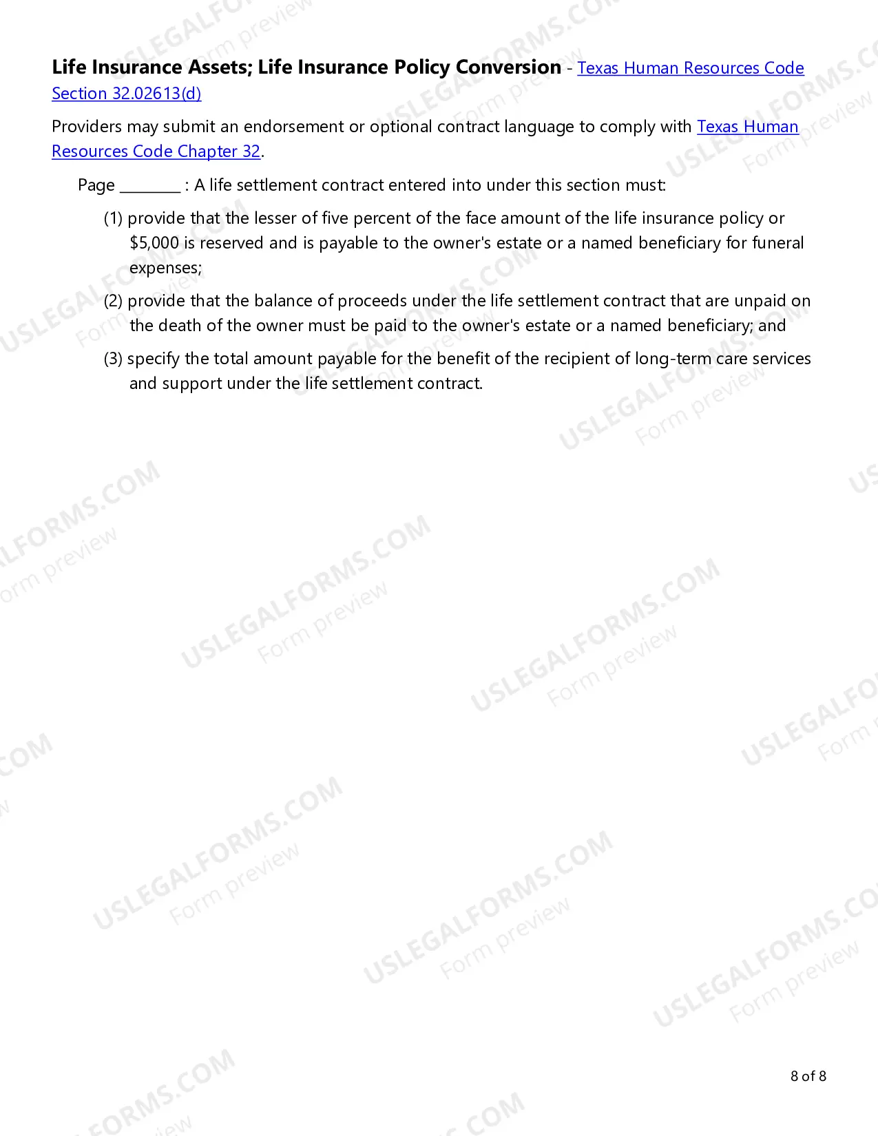 Preview Life Settlement Forms Checklist