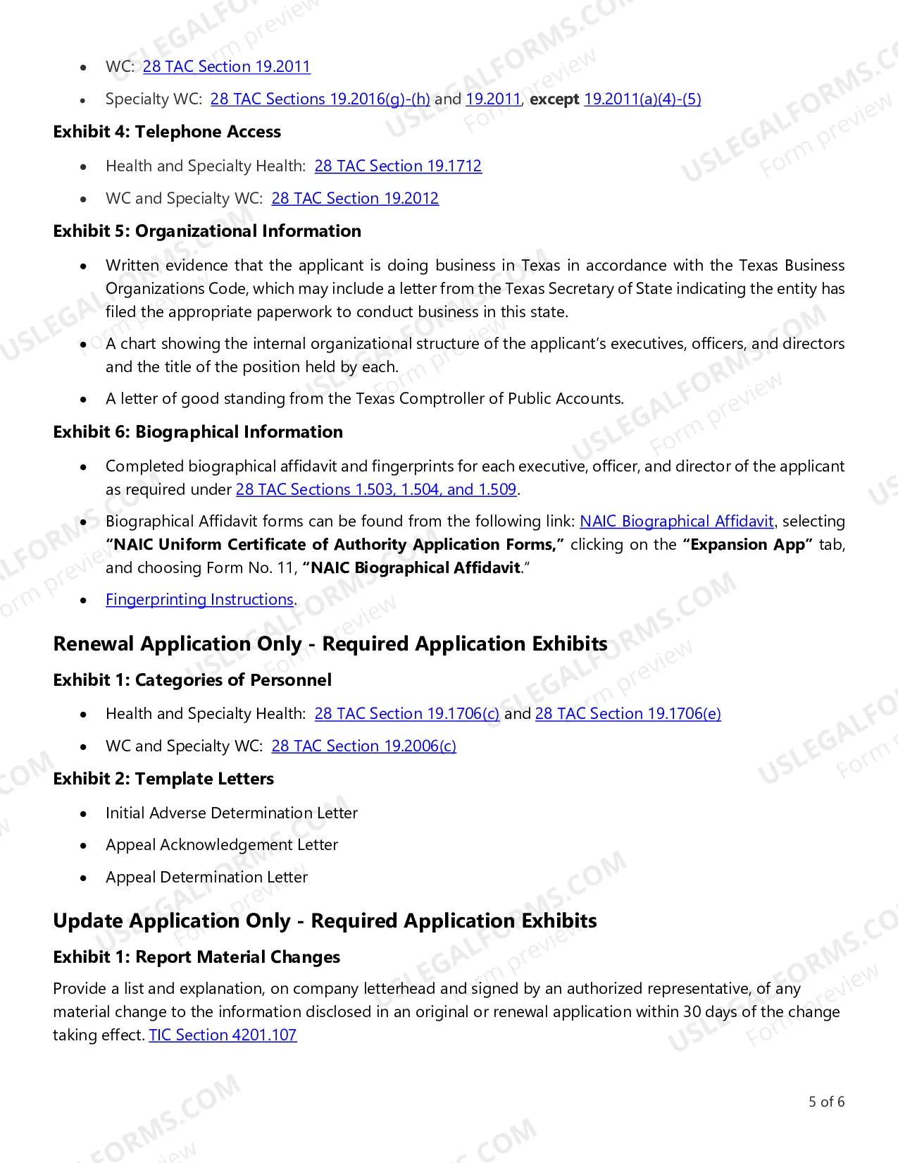 Preview URA Application Form