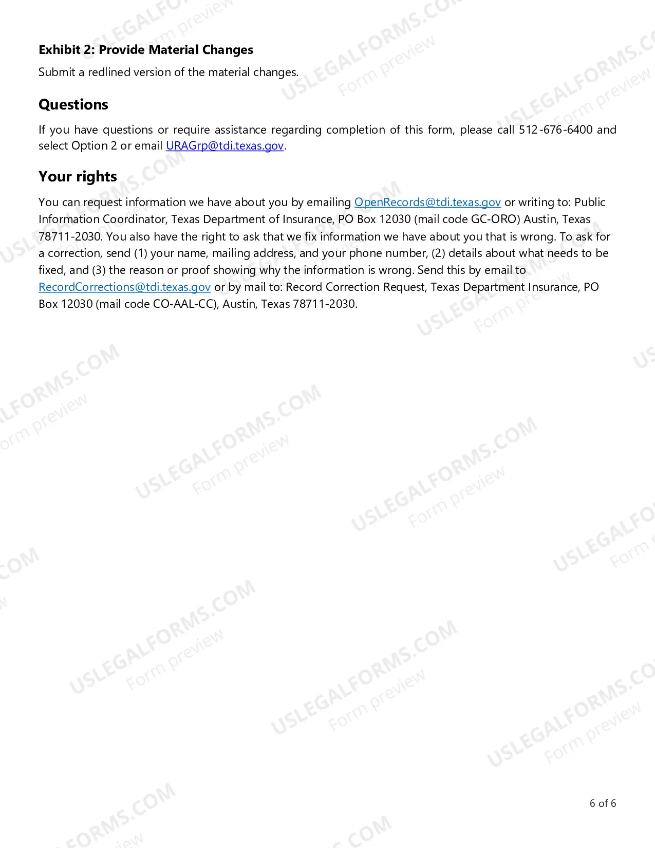 Preview URA Application Form