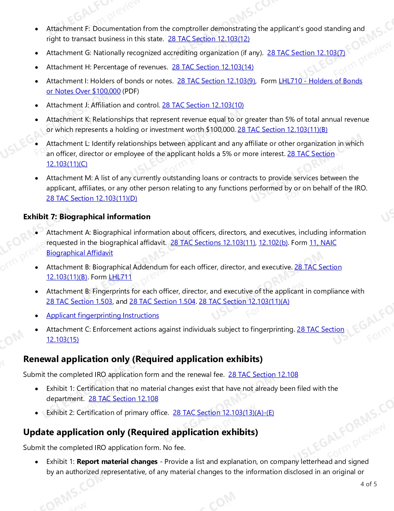 Preview IRO Application