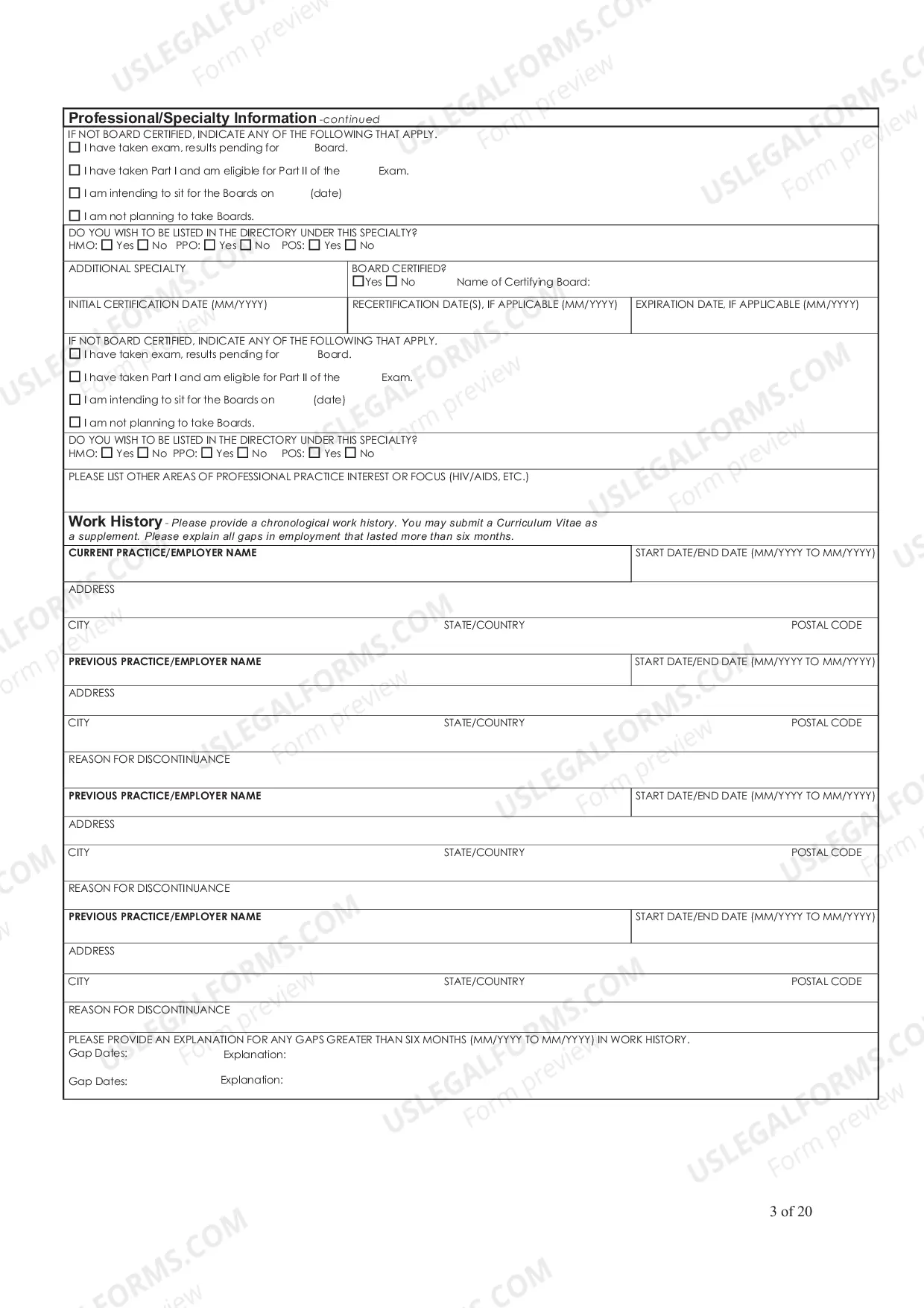 Preview Application Package - Web Enterable