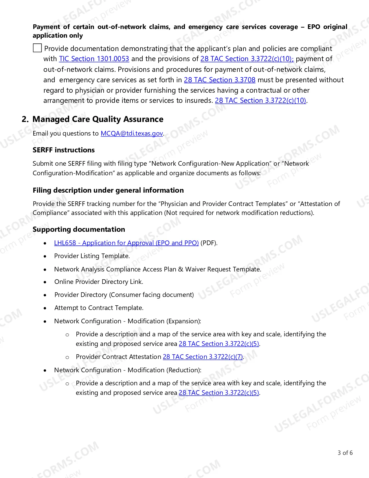 Preview Application for Approval of Exclusive Provider Benefit Plan (EPBP)