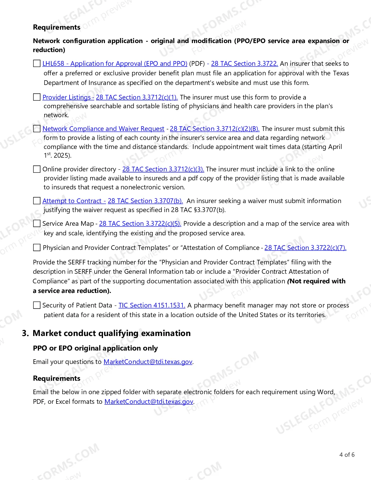 Preview Application for Approval of Exclusive Provider Benefit Plan (EPBP)