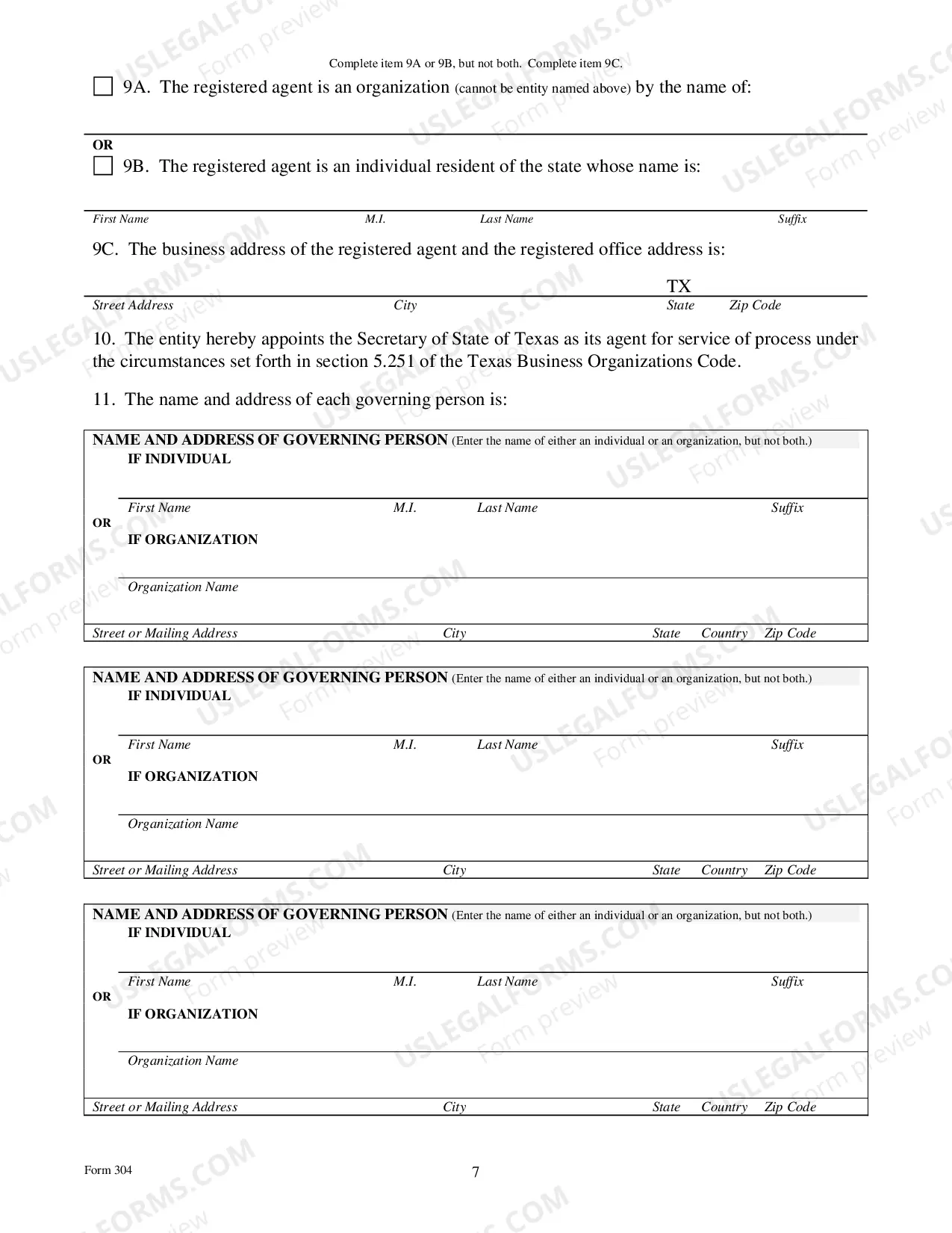 Preview Application For Registration of A Foreign Limited Liability Company