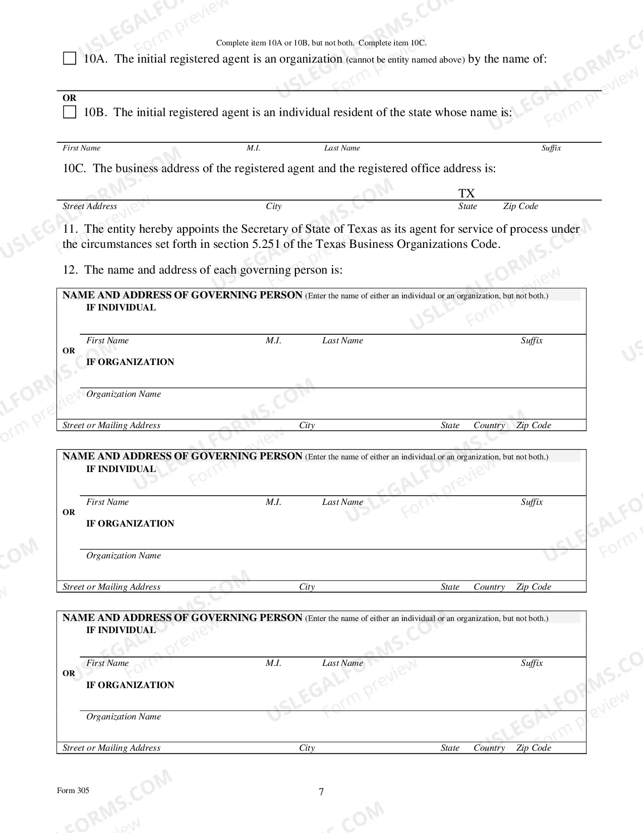 Preview Application For Registration of A Foreign Professional Limited Liability Company
