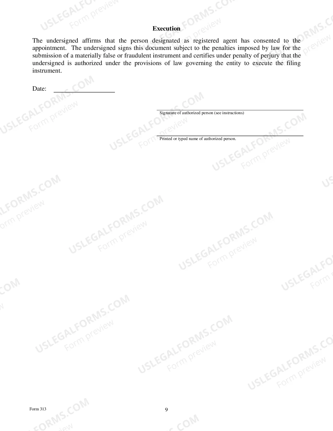 Preview Application For Registration of A Foreign Series Limited Liability Company
