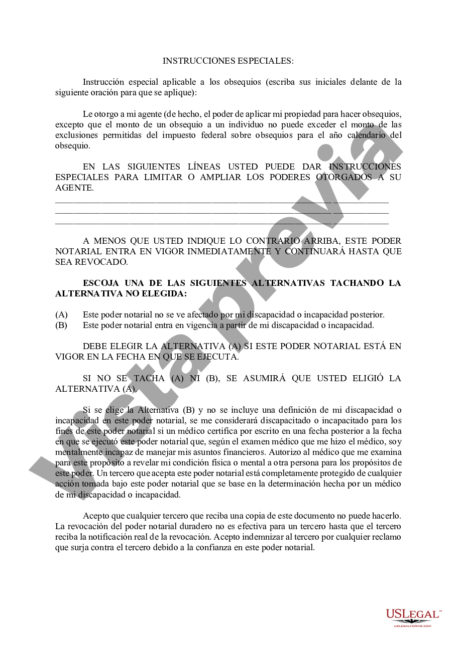 Houston Texas Certificación De Poder Notarial Duradero Us Legal Forms 1471