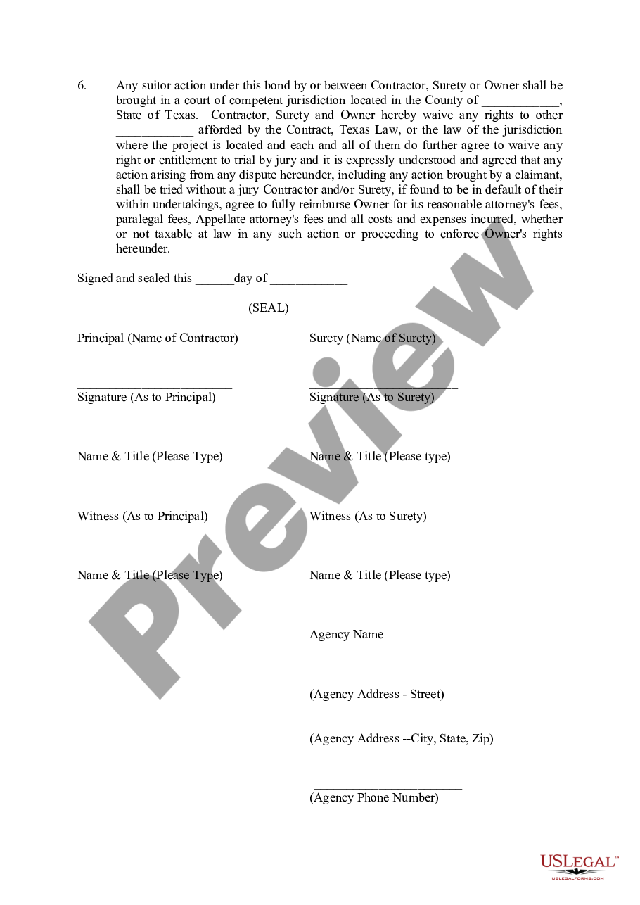 page 2 Contractor Labor and Material Payment Bond preview