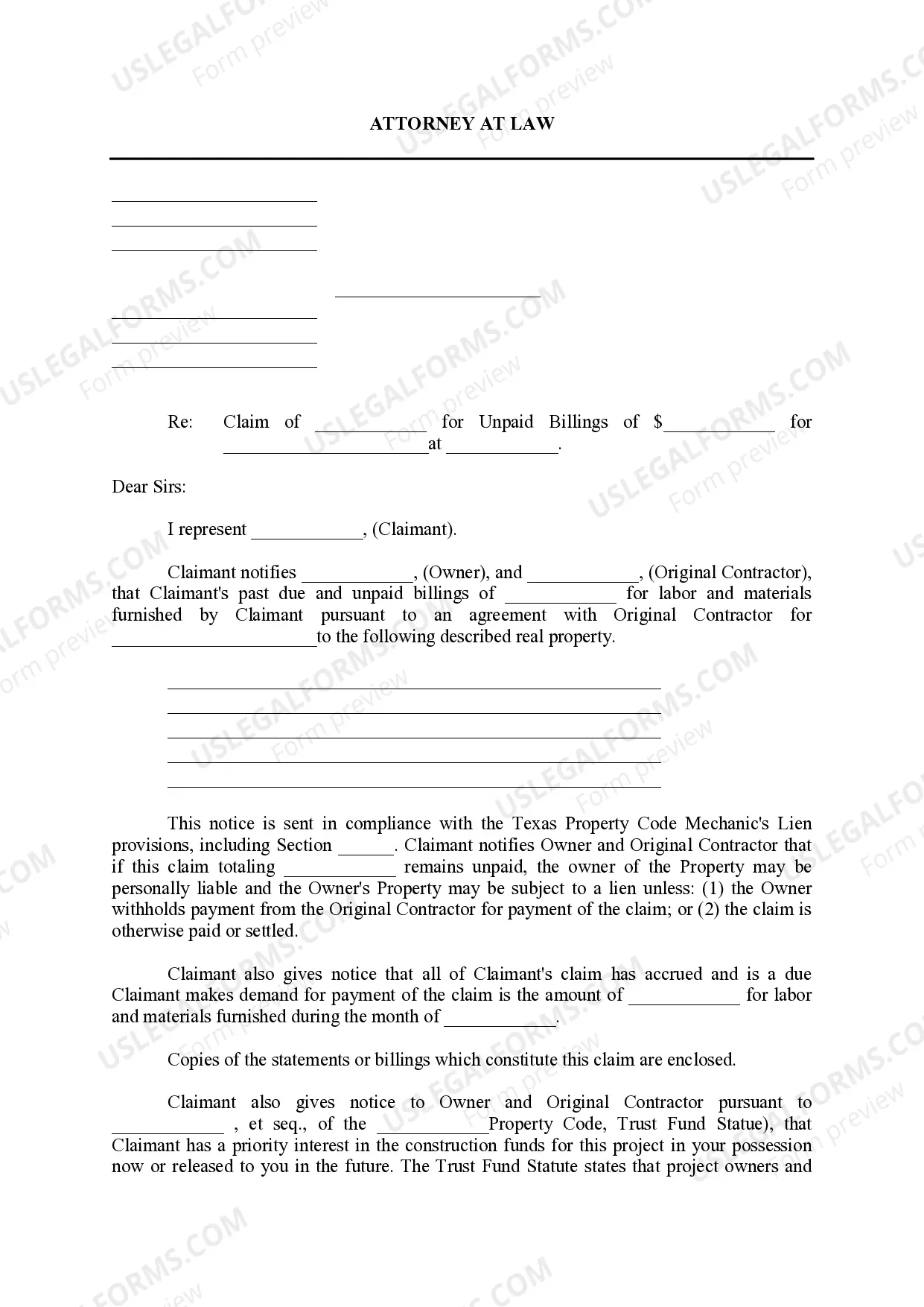 Preview Mechanic's Lien Release Bond