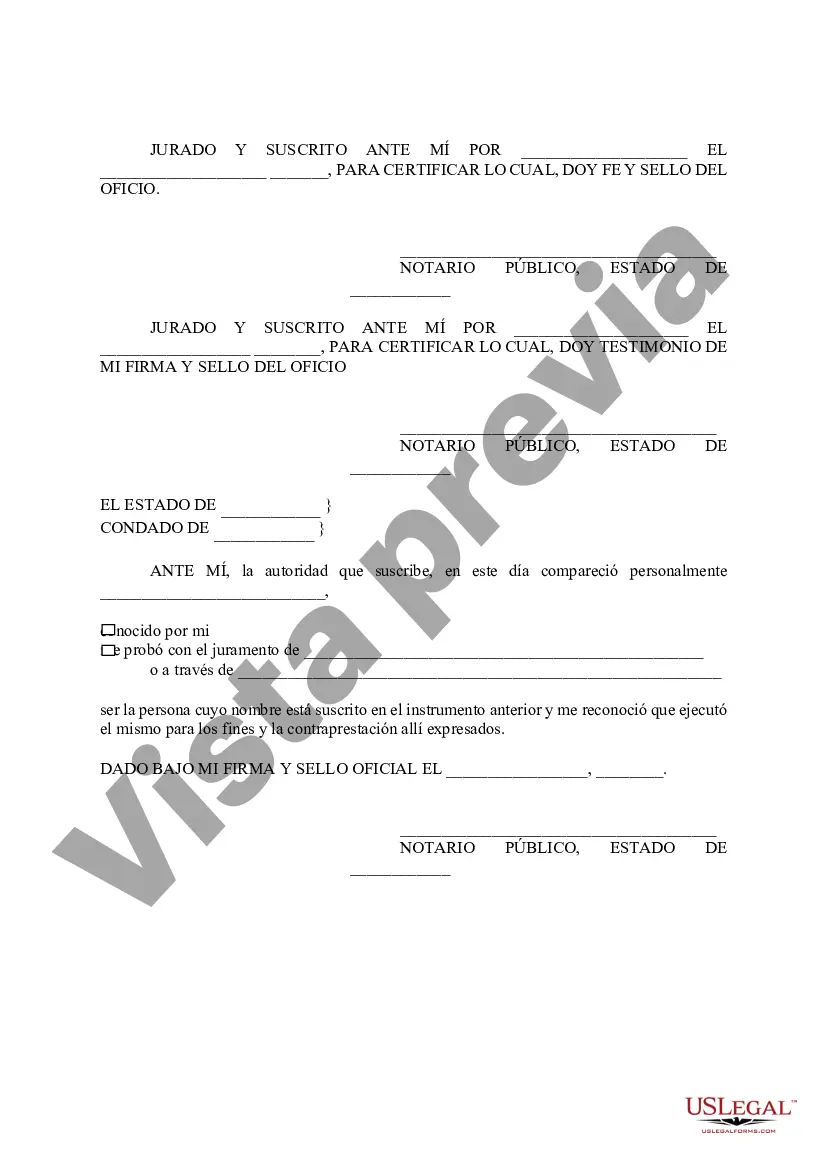 Preview Declaración jurada de no propiedad familiar y designación de propiedad familiar