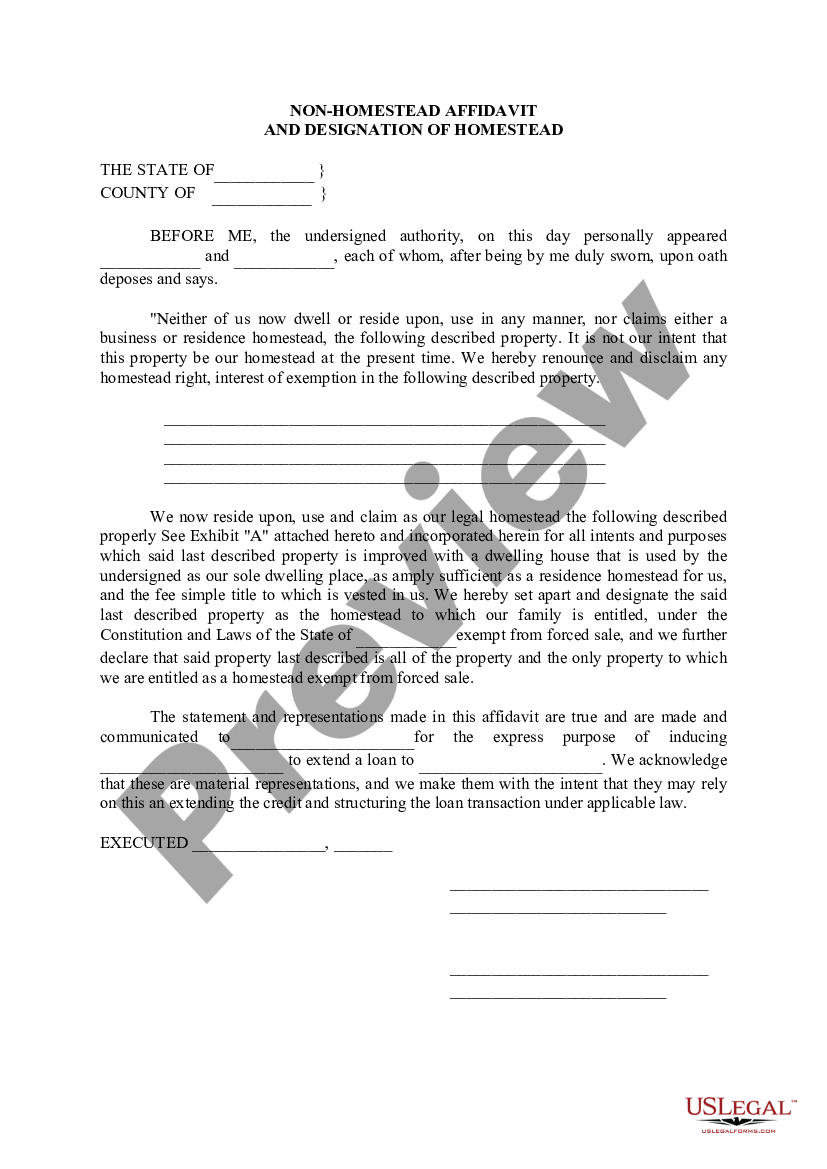 lewisville-texas-non-homestead-affidavit-and-designation-of-homestead