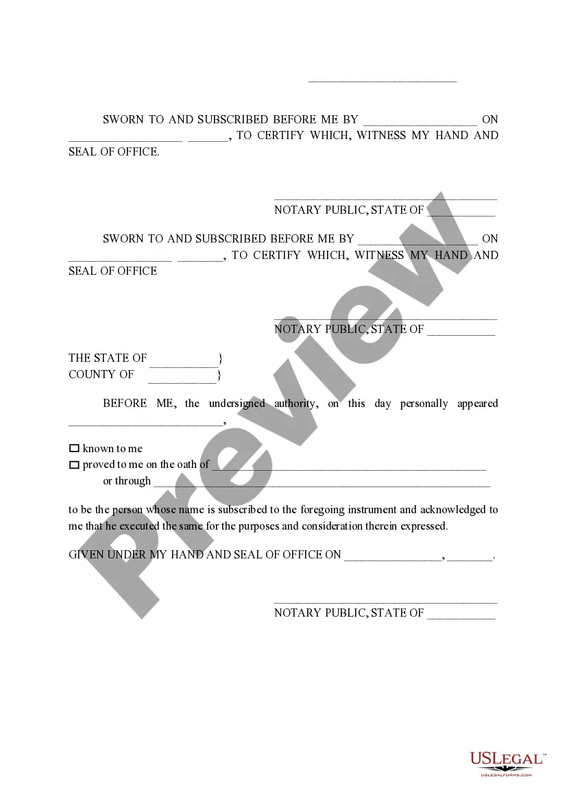 Preview Non- Homestead Affidavit and Designation of Homestead