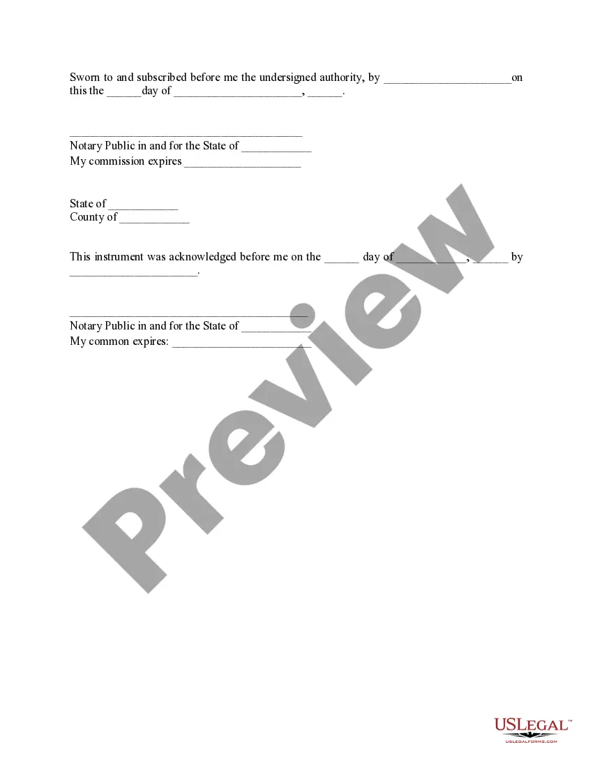 Preview Not Same Person Affidavit