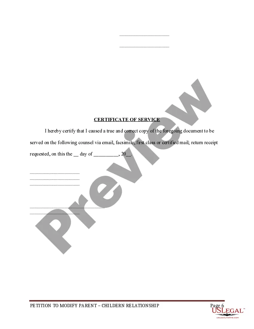 Get Petition to Modify Parent Child Relationship and Custody Preview Petition to Modify Parent Child Relationship and Custody