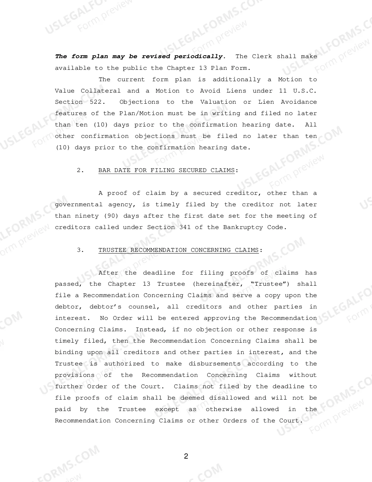 Preview Debtor(s) Chapter 13 Plan (Midland-Odessa)