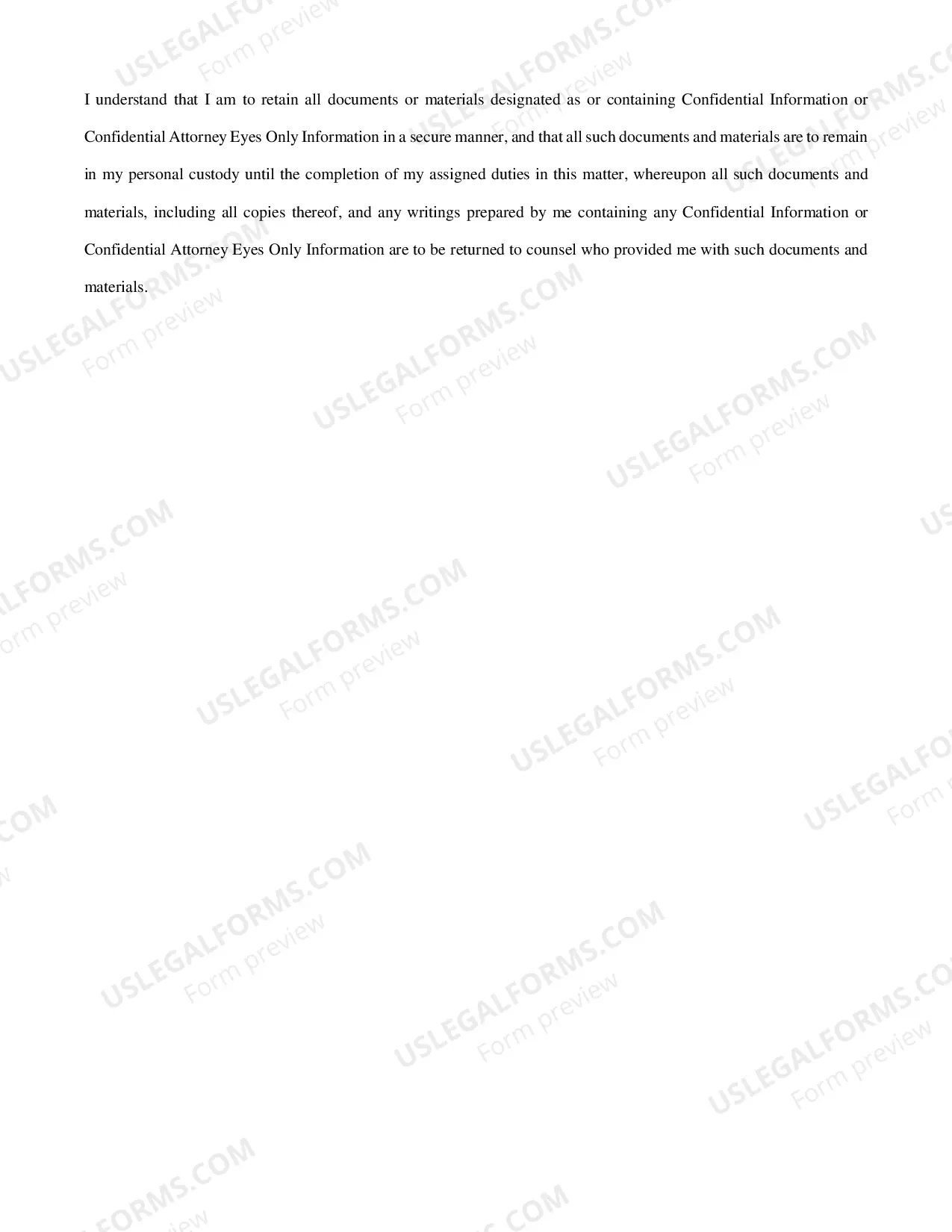 Preview Confidentiality Agreement for Expert Consultant or Employees of Any Party (Exhibit A to Miscellaneous Order No. 62)