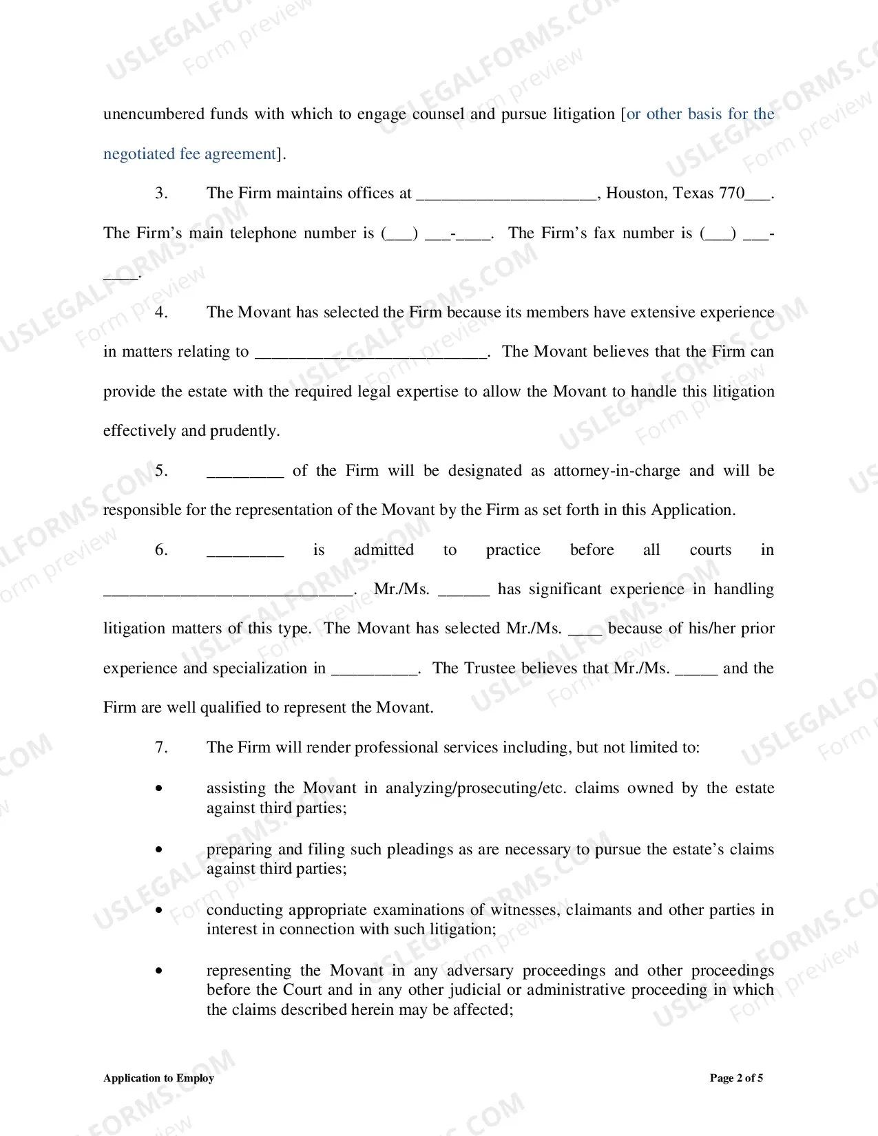Preview Nunc Pro Tunc Application