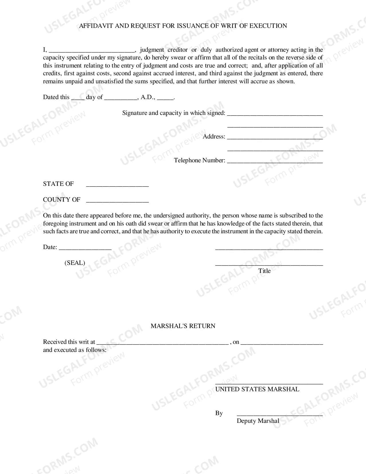 Preview Writ of Execution
