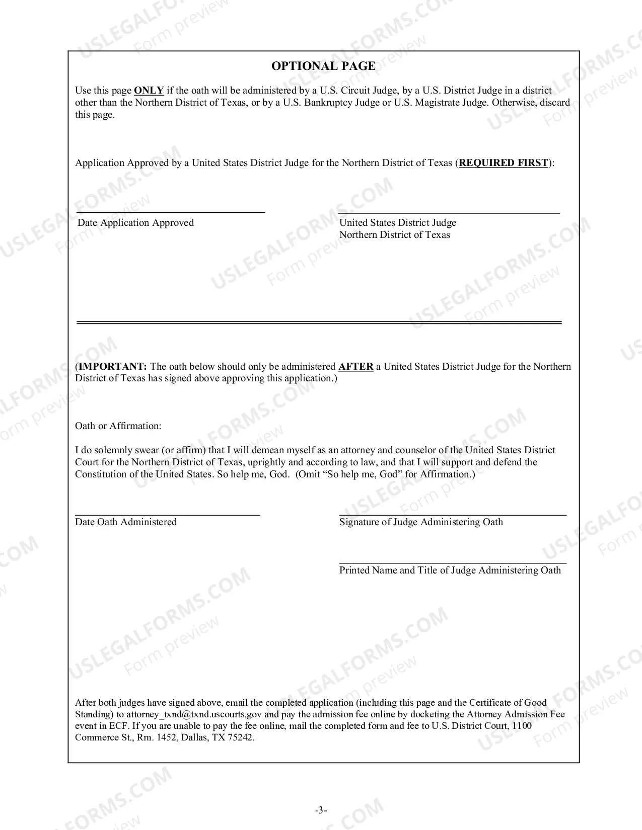 Preview Application For Admission To The Bar