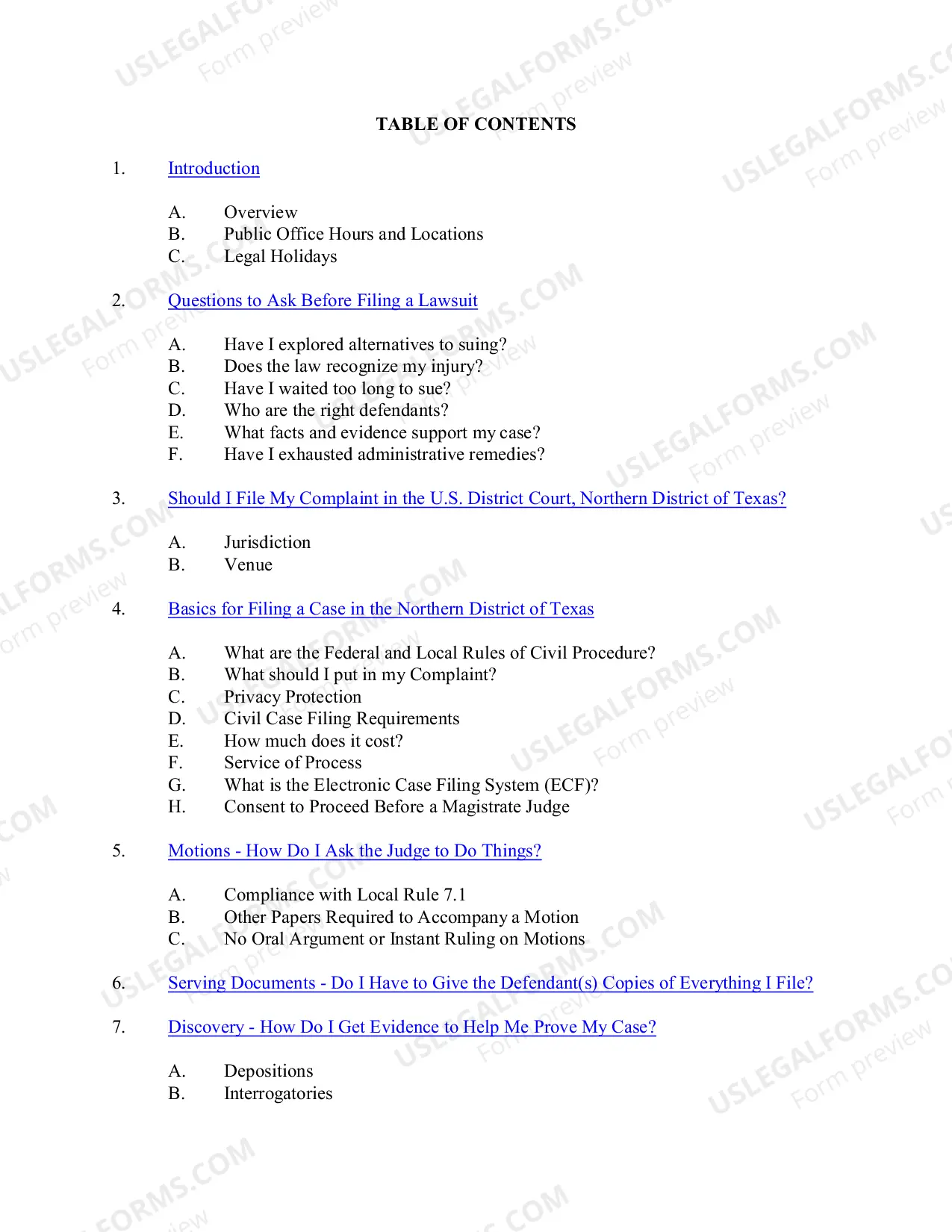 Preview Complaint (Civil)