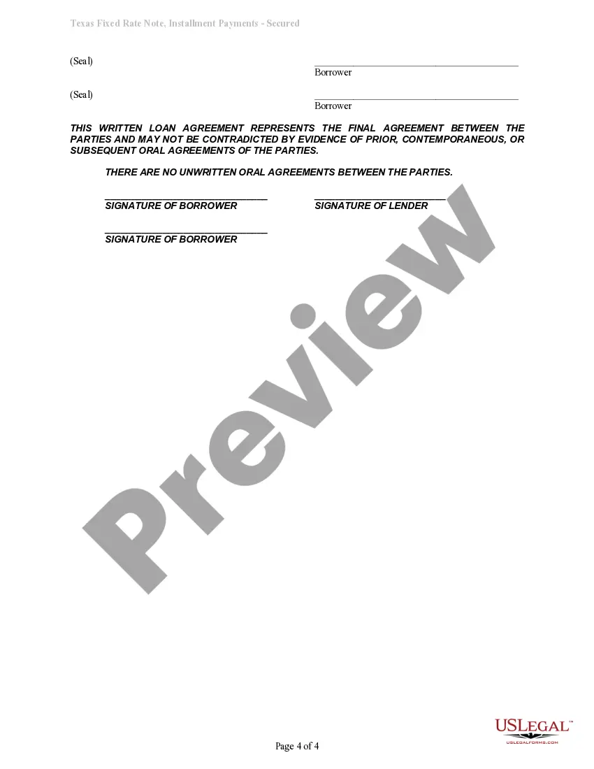 Get Texas Installments Fixed Rate Promissory Note Secured by Residential Real Estate Preview Texas Installments Fixed Rate Promissory Note Secured by Residential Real Estate