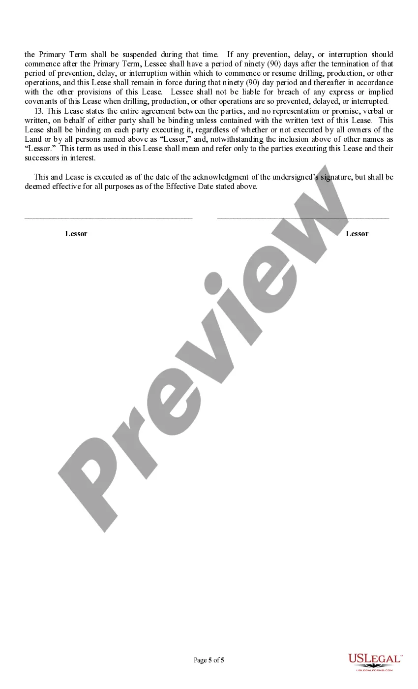 Preview Producers 88 (8/99) Rental Lease Pooling Shut-In Royalty Provision