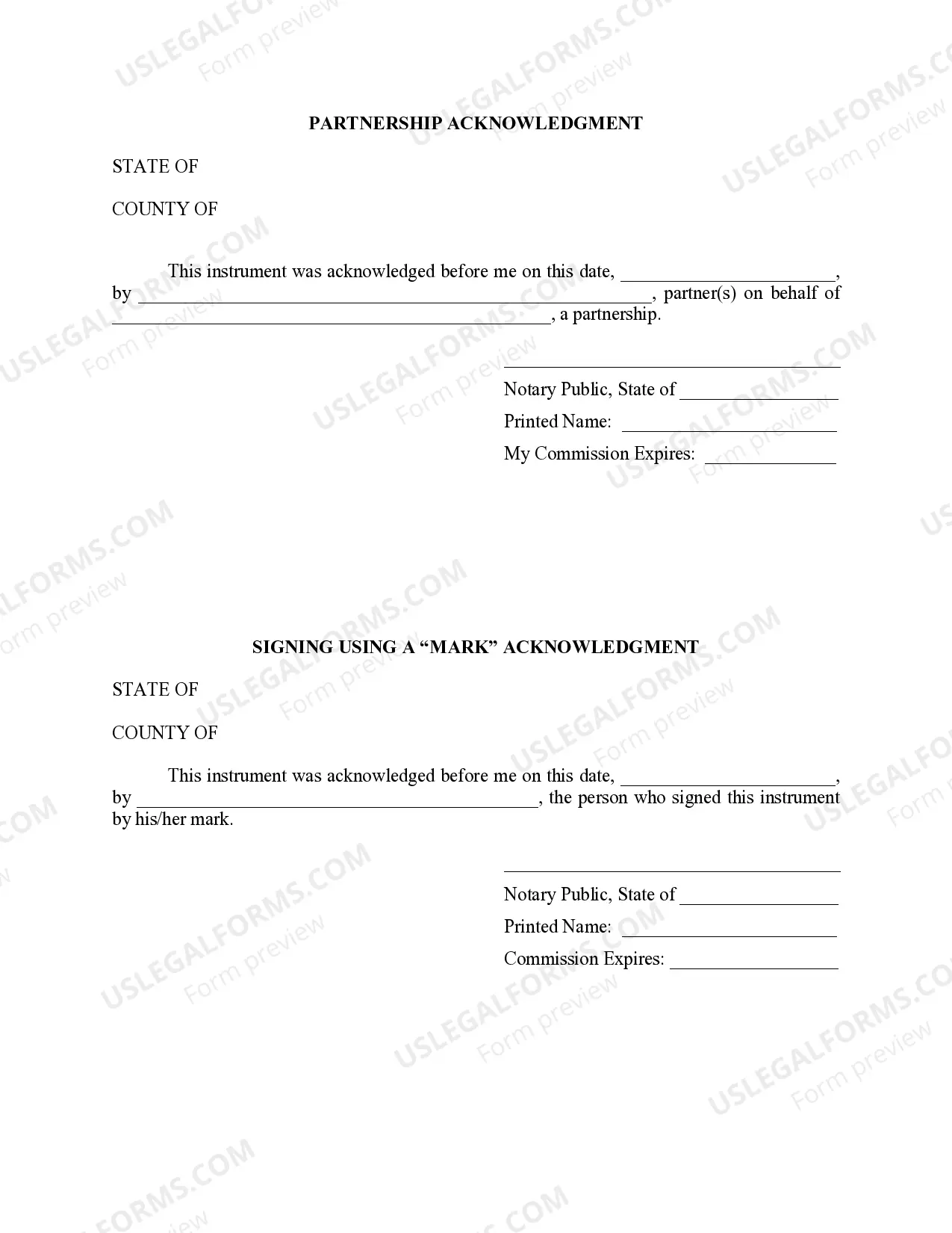 Preview Texas Oil and Gas Acknowledgment