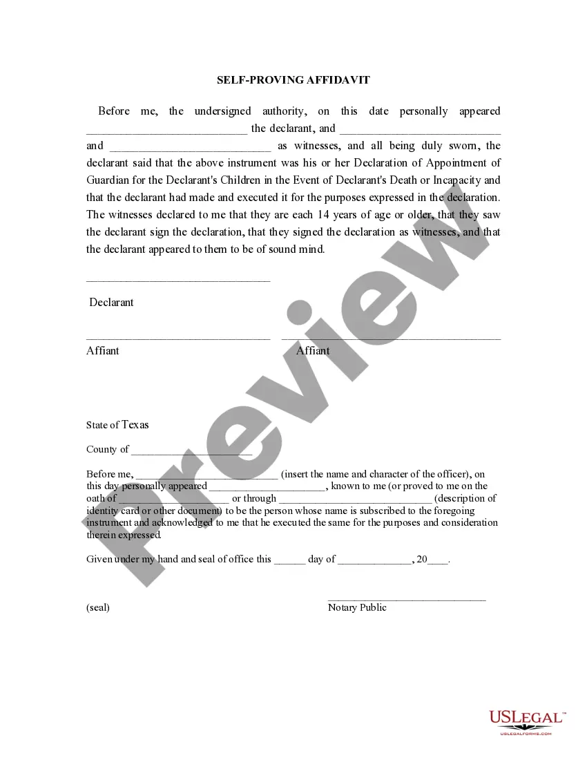 texas-statutory-declaration-of-appointment-of-guardian-for-my-child-in-the-event-of-my-death-or-incapacity-printable-child-guardianship-forms-in-case-of-death-us-legal-forms