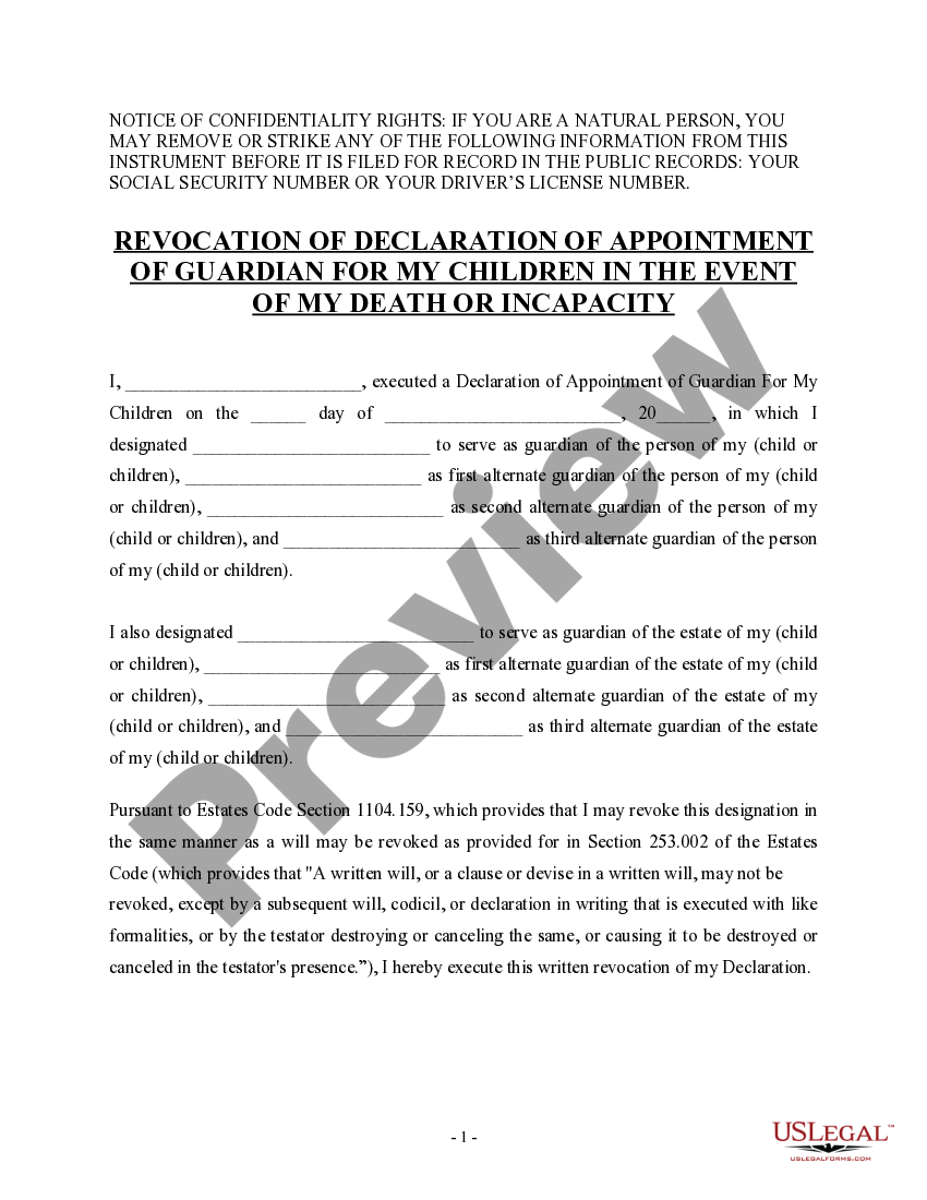 tarrant-texas-revocation-of-statutory-declaration-of-appointment-of