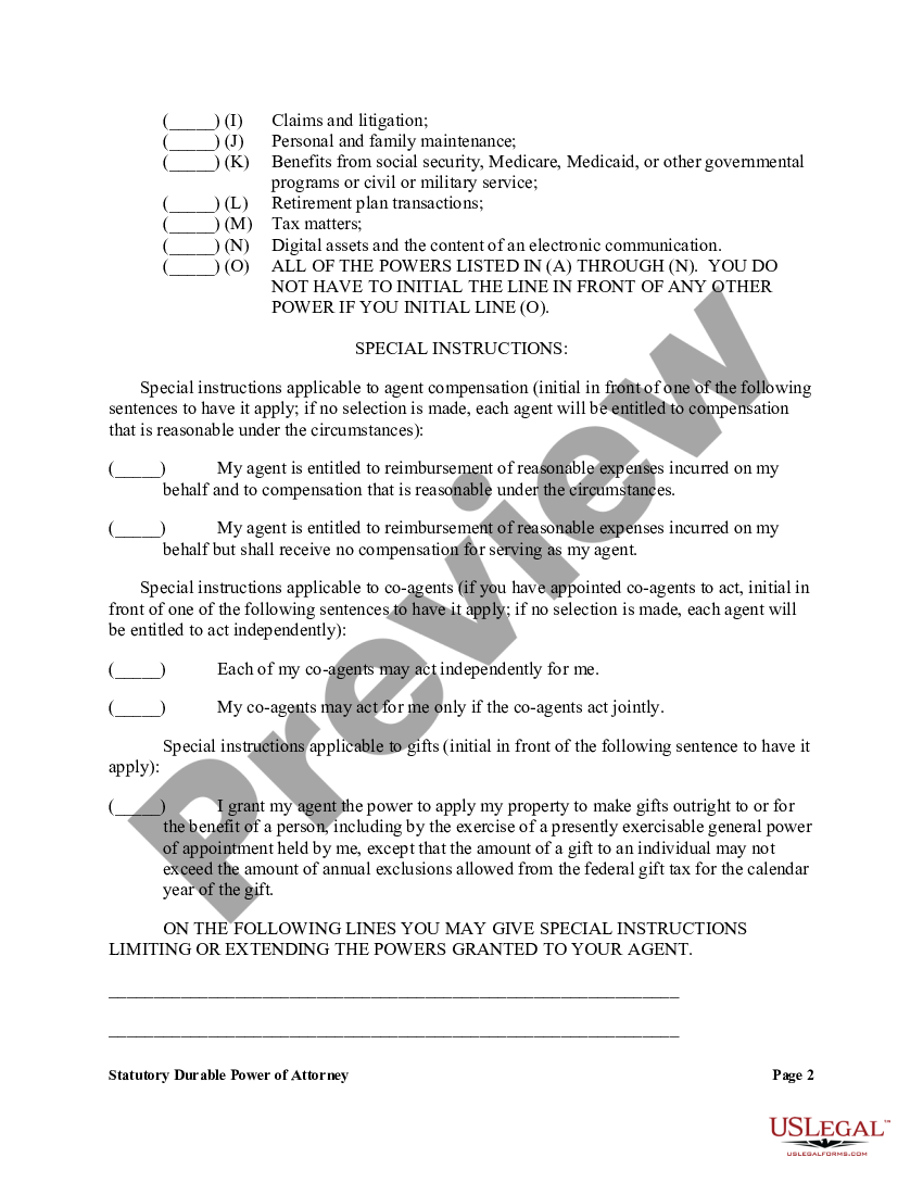 Army Power Of Attorney General Form