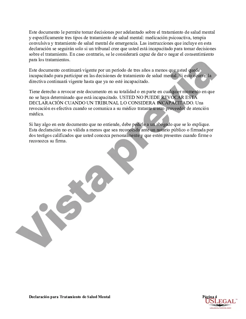 Preview Declaración para Tratamiento de Salud Mental