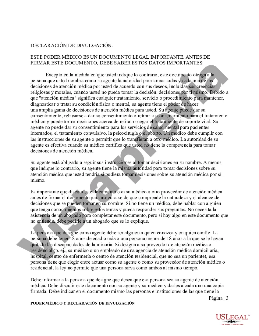 Preview Poder legal general para el cuidado de la salud o poder médico