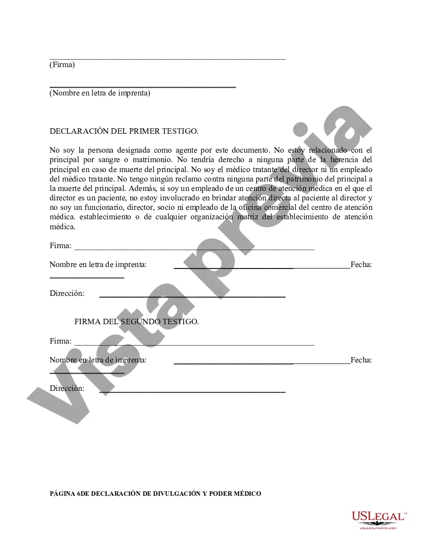 Preview Poder legal general para el cuidado de la salud o poder médico