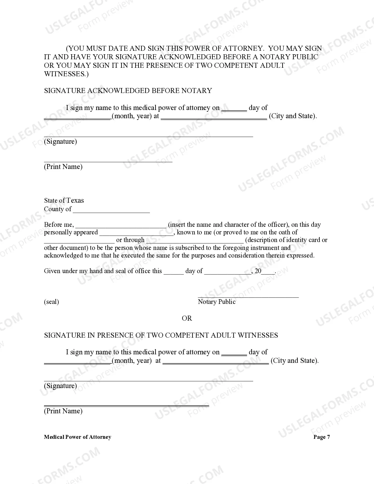 Preview Statutory General Power of Attorney for Health Care