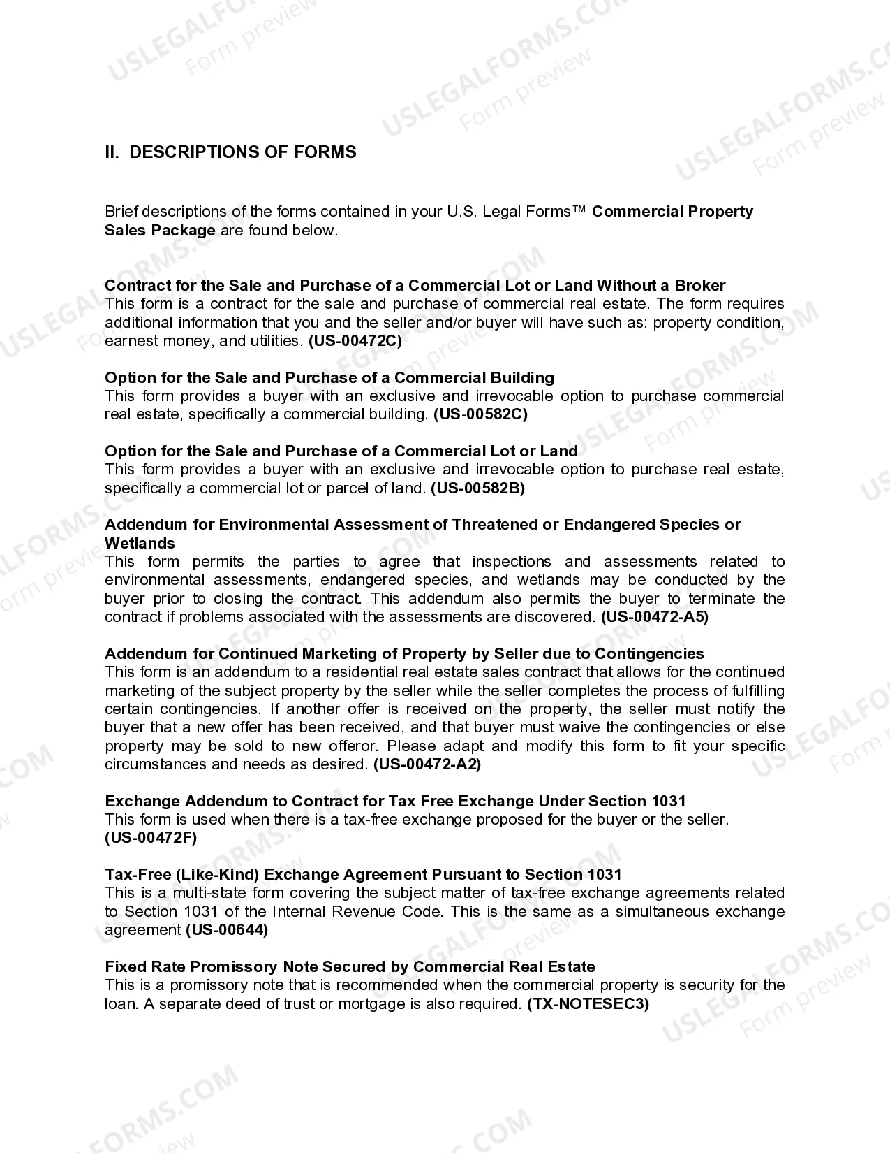 Preview Texas Commercial Property Sales Package