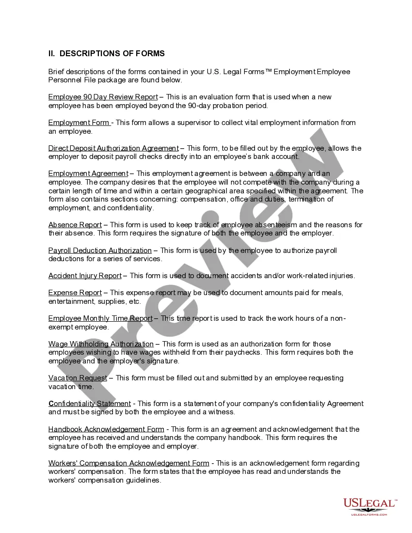 Get Texas Employment Employee Personnel File Package Preview Texas Employment Employee Personnel File Package