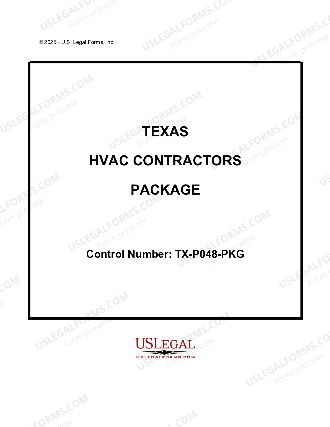 Texas HVAC Contractor Package US Legal Forms