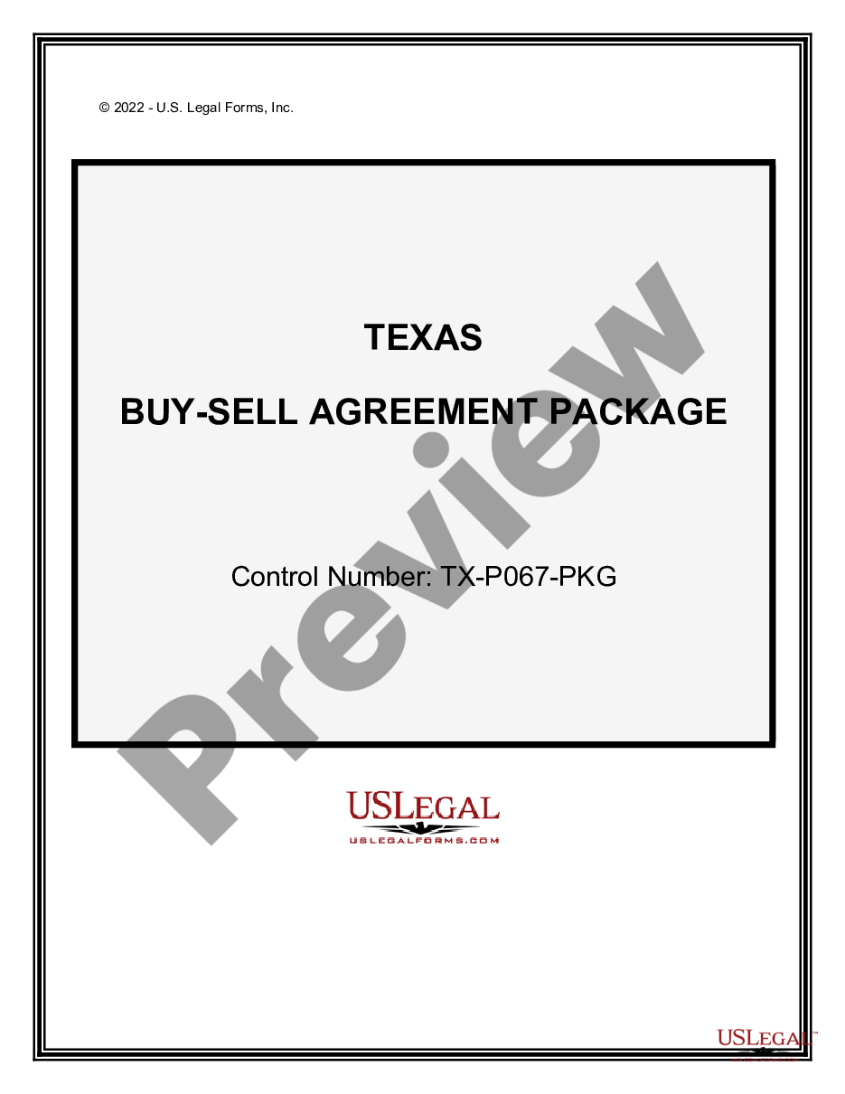 page 0 Buy Sell Agreement Package preview