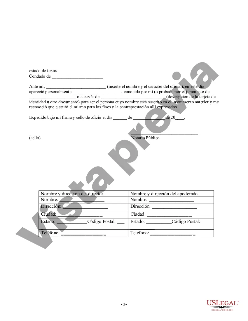 Preview Poder especial duradero para asuntos de cuentas bancarias