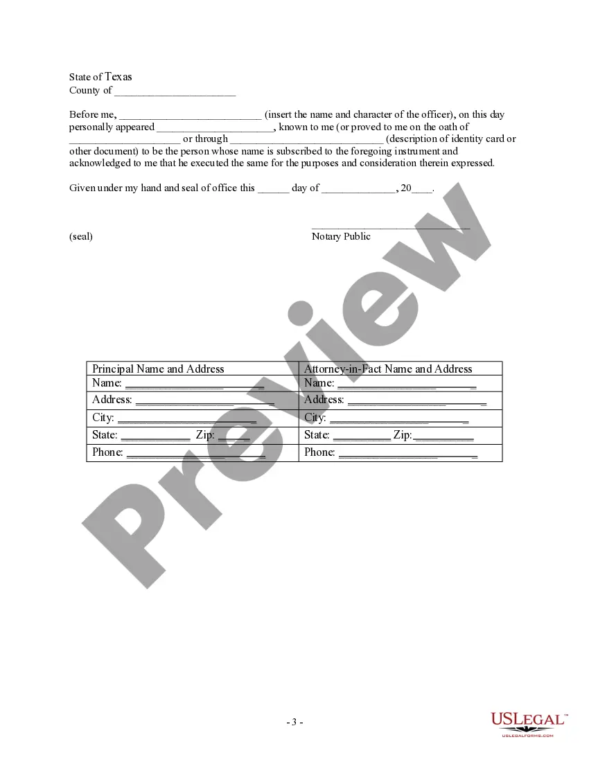 Preview Special Durable Power of Attorney for Bank Account Matters
