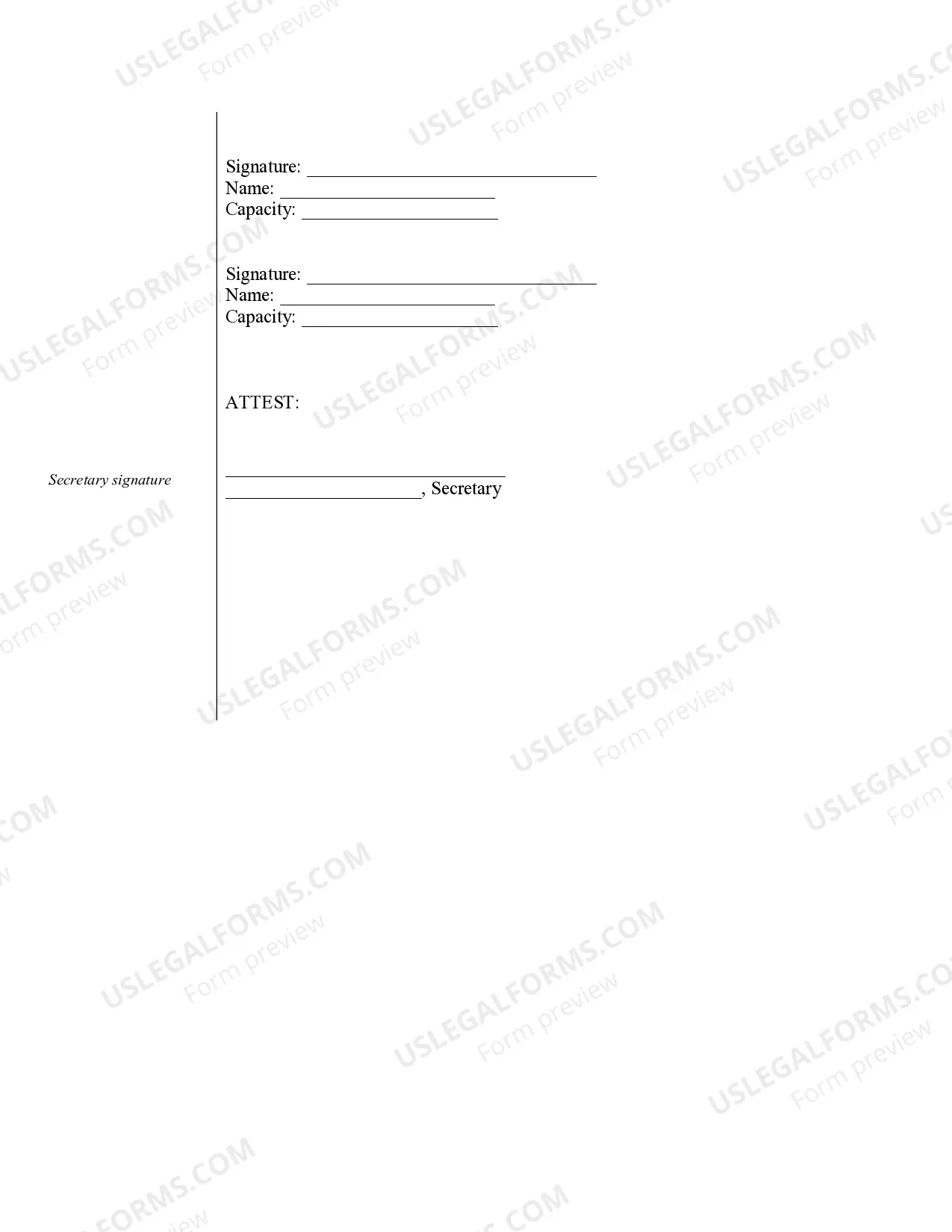 Preview Annual Minutes for a Texas Professional Corporation