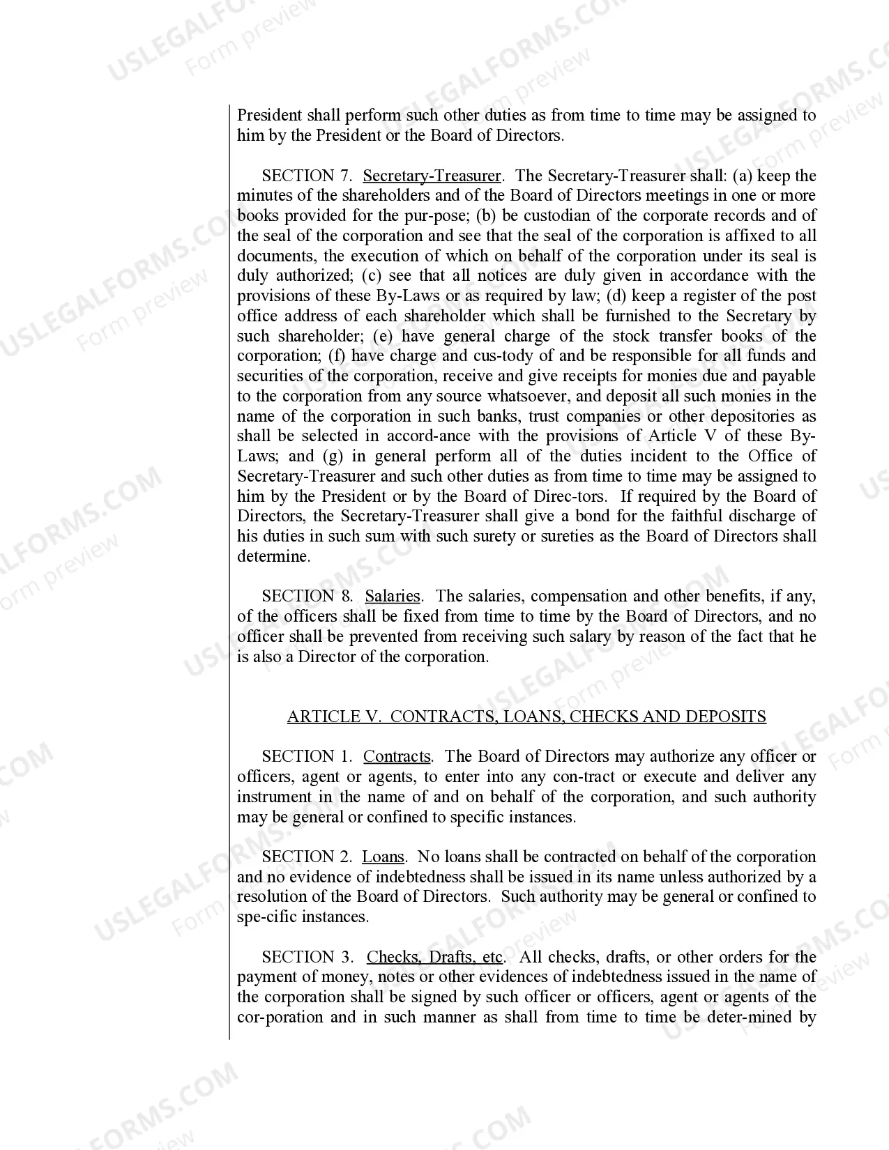 Preview Sample Bylaws for a Texas Professional Corporation