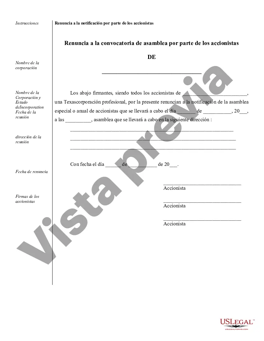 Preview Ejemplos de registros corporativos para una corporación profesional de Texas