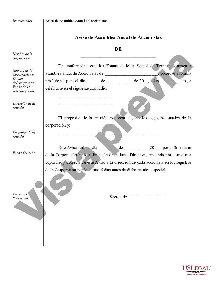 Preview Ejemplos de registros corporativos para una corporación profesional de Texas