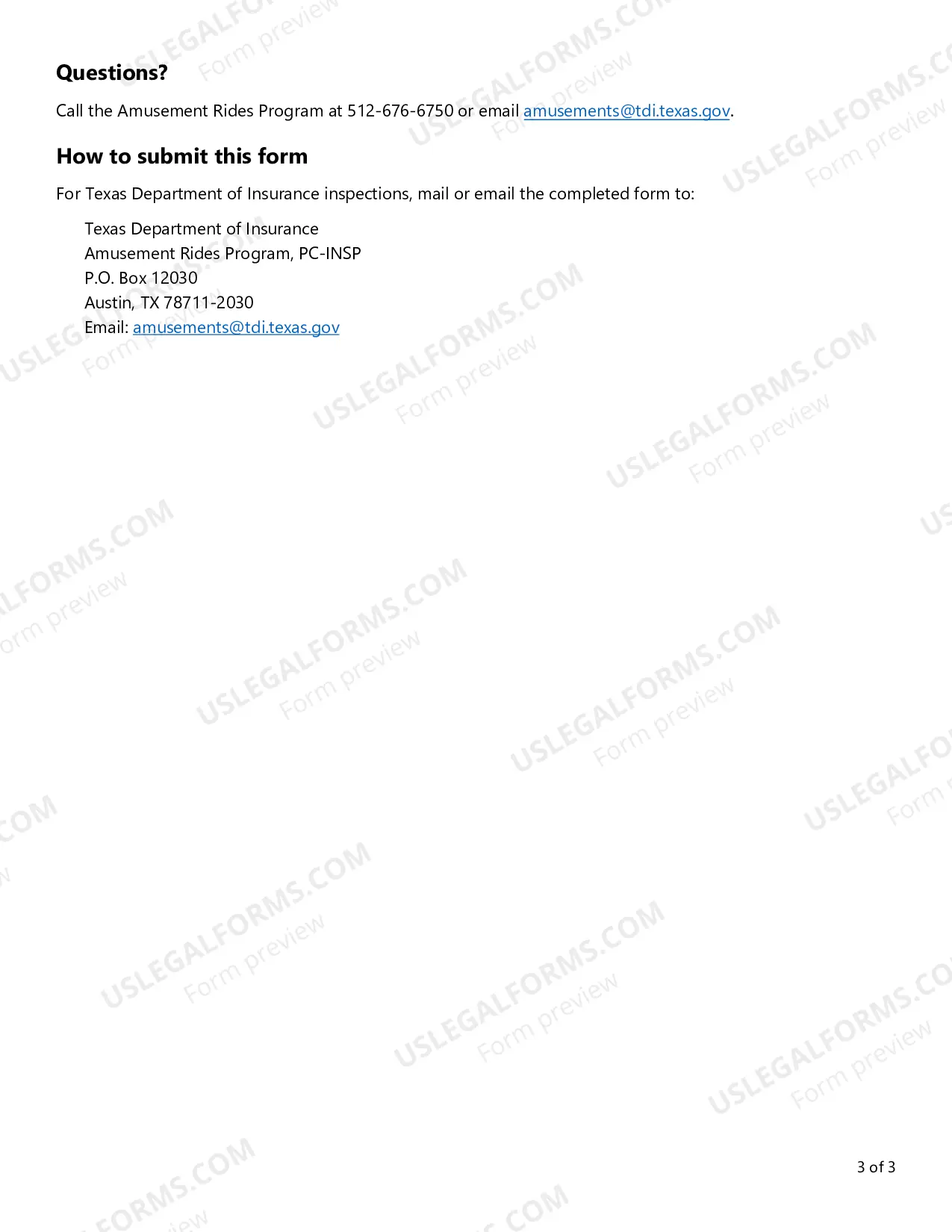 Preview Quarterly Injury Report Amusement Ride Safety Inspection and Insurance Act